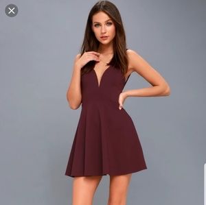 NORDSTROM Lulus Plum Skater Dress Small